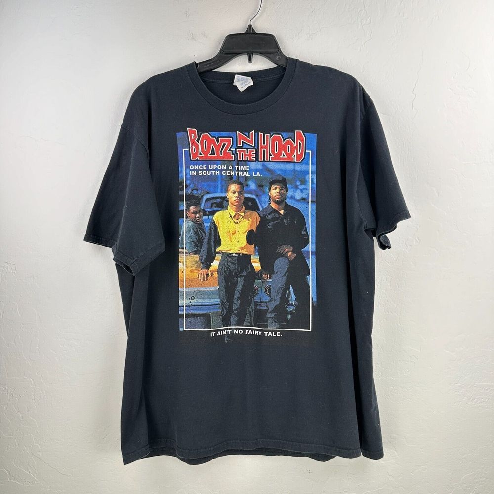 Boyz In The Hood T-shirt Mens‎ 2XL Black Blue Cotton Graphic Tee Streetwear